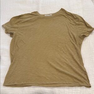 We The Free Oversized Mustard Short Sleeve Tee